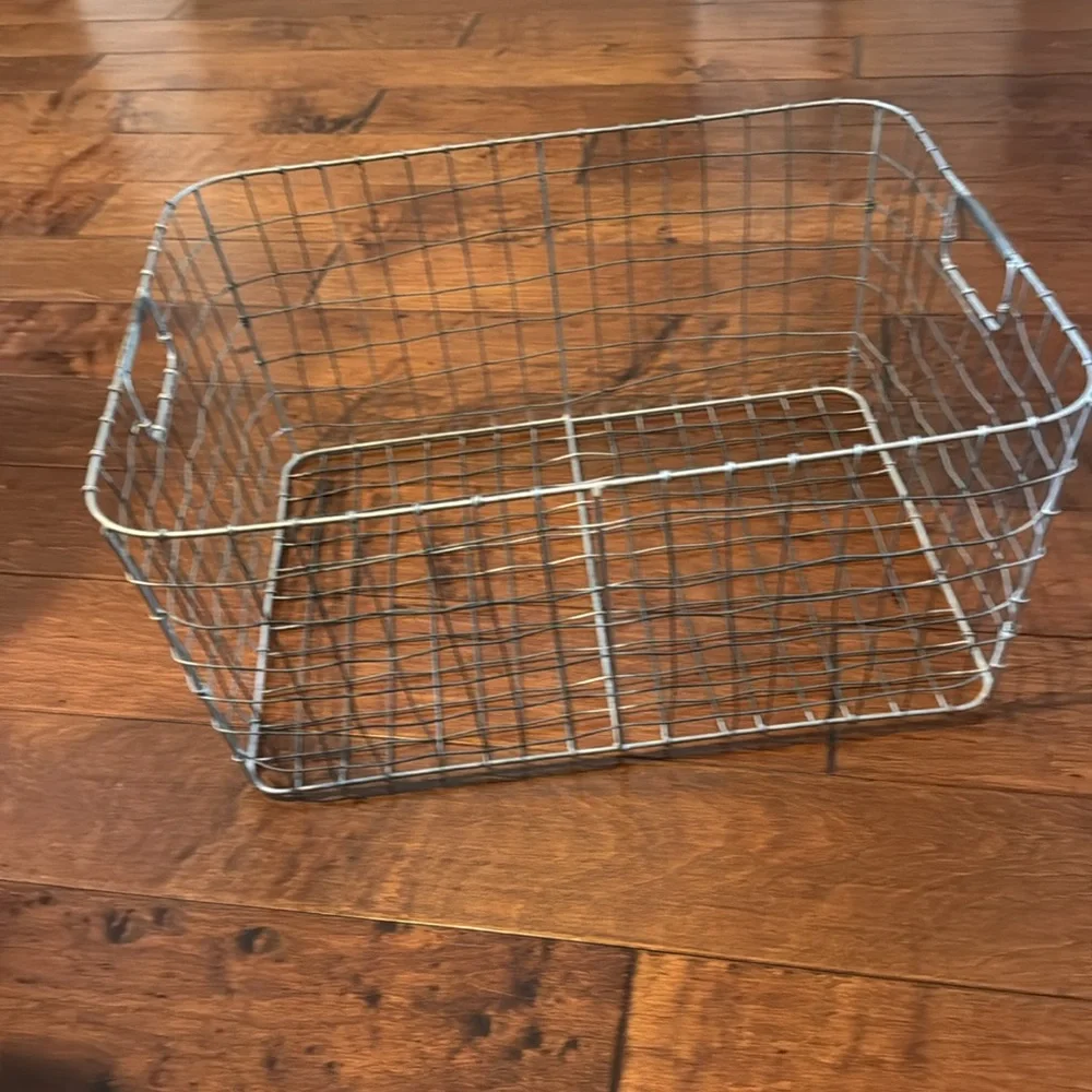 West Elm Decorative Wire Basket